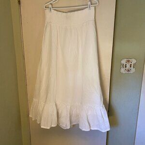 Quince White Cotton Maxi Skirt NEW!